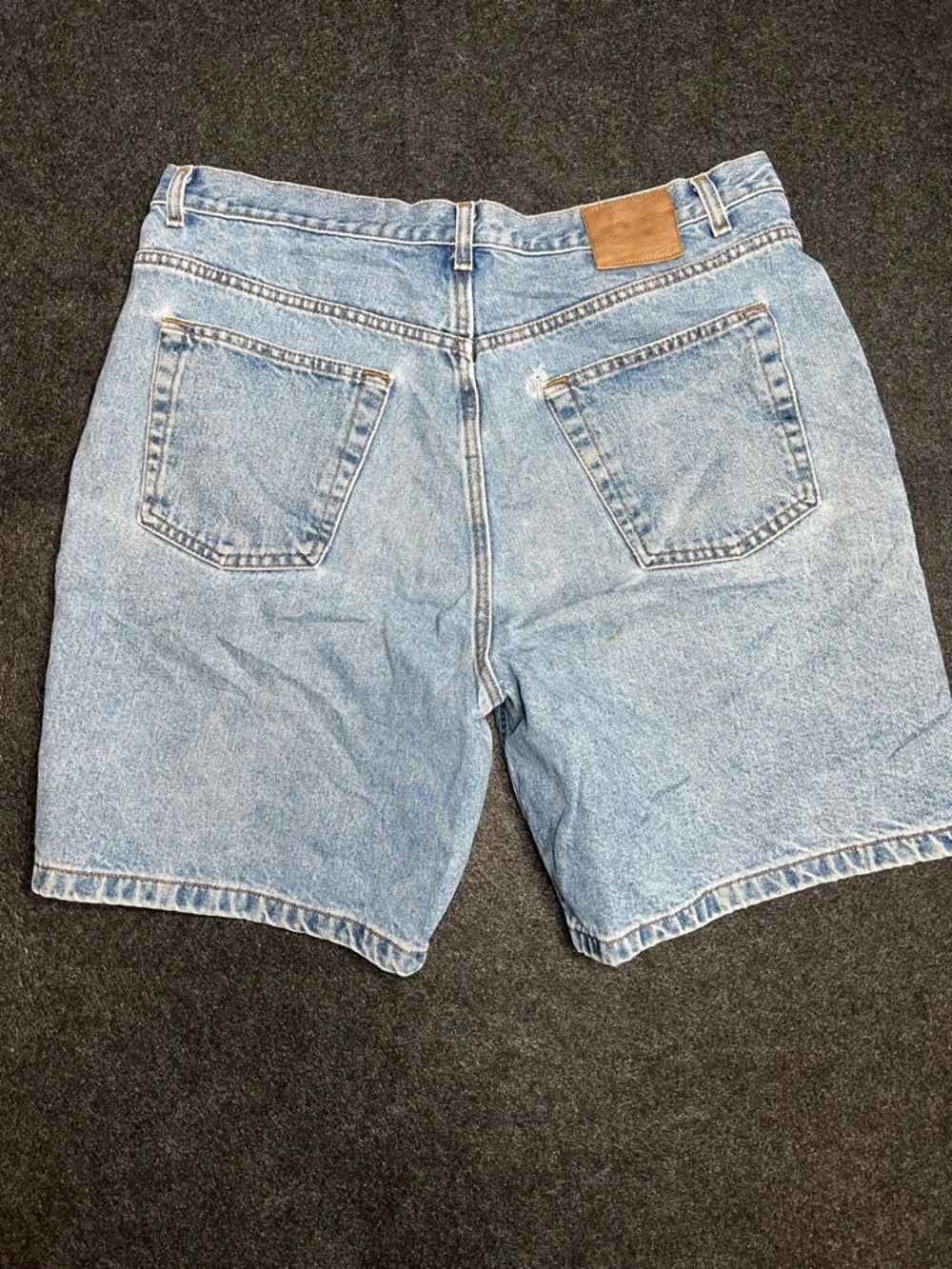 Men's Light Blue Denim Jean Shorts Cotton Button Zip 5-Pocket Casual Flat Front‎